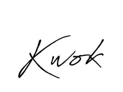 Design your own signature with our free online signature maker. With this signature software, you can create a handwritten (Antro_Vectra_Bolder) signature for name Kwok. Kwok signature style 7 images and pictures png
