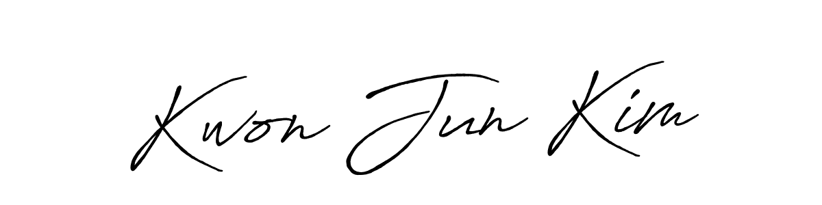 Antro_Vectra_Bolder is a professional signature style that is perfect for those who want to add a touch of class to their signature. It is also a great choice for those who want to make their signature more unique. Get Kwon Jun Kim name to fancy signature for free. Kwon Jun Kim signature style 7 images and pictures png