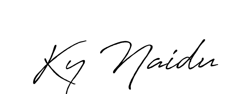 You should practise on your own different ways (Antro_Vectra_Bolder) to write your name (Ky Naidu) in signature. don't let someone else do it for you. Ky Naidu signature style 7 images and pictures png