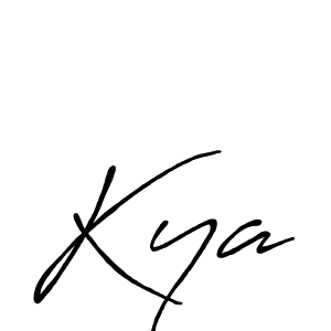 How to make Kya name signature. Use Antro_Vectra_Bolder style for creating short signs online. This is the latest handwritten sign. Kya signature style 7 images and pictures png