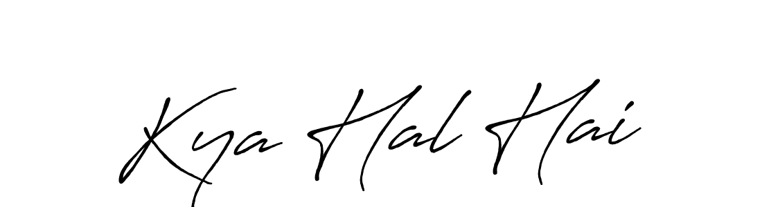 Also You can easily find your signature by using the search form. We will create Kya Hal Hai name handwritten signature images for you free of cost using Antro_Vectra_Bolder sign style. Kya Hal Hai signature style 7 images and pictures png