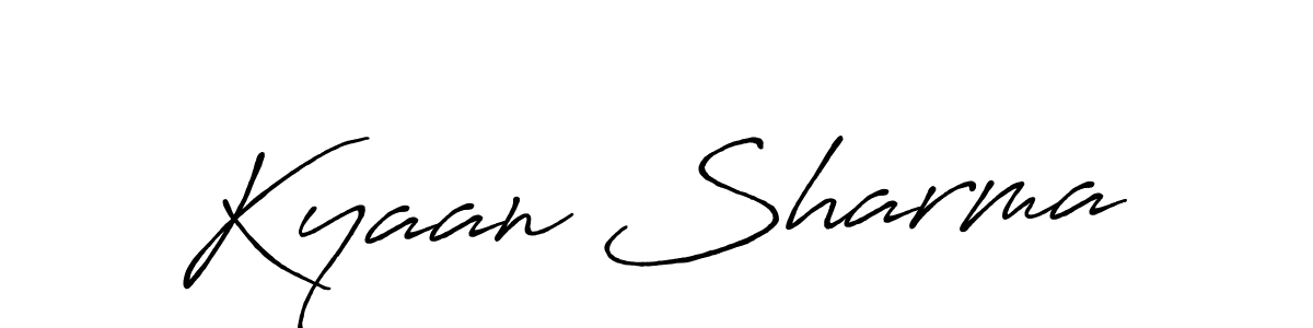 Similarly Antro_Vectra_Bolder is the best handwritten signature design. Signature creator online .You can use it as an online autograph creator for name Kyaan Sharma. Kyaan Sharma signature style 7 images and pictures png