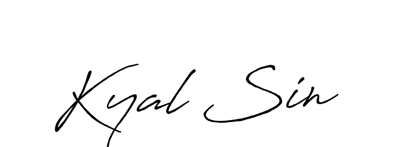 How to make Kyal Sin signature? Antro_Vectra_Bolder is a professional autograph style. Create handwritten signature for Kyal Sin name. Kyal Sin signature style 7 images and pictures png