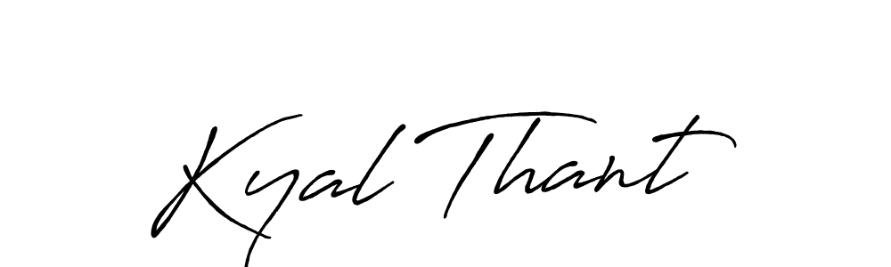 Create a beautiful signature design for name Kyal Thant. With this signature (Antro_Vectra_Bolder) fonts, you can make a handwritten signature for free. Kyal Thant signature style 7 images and pictures png