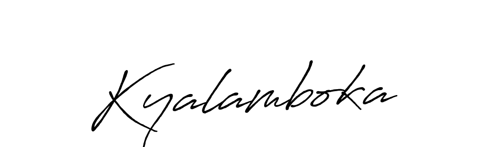 Use a signature maker to create a handwritten signature online. With this signature software, you can design (Antro_Vectra_Bolder) your own signature for name Kyalamboka. Kyalamboka signature style 7 images and pictures png