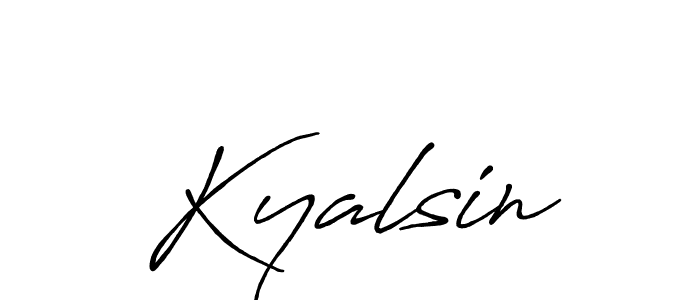 Design your own signature with our free online signature maker. With this signature software, you can create a handwritten (Antro_Vectra_Bolder) signature for name Kyalsin. Kyalsin signature style 7 images and pictures png