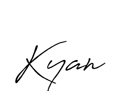 Create a beautiful signature design for name Kyan. With this signature (Antro_Vectra_Bolder) fonts, you can make a handwritten signature for free. Kyan signature style 7 images and pictures png