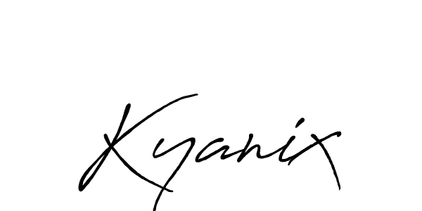 Also we have Kyanix name is the best signature style. Create professional handwritten signature collection using Antro_Vectra_Bolder autograph style. Kyanix signature style 7 images and pictures png