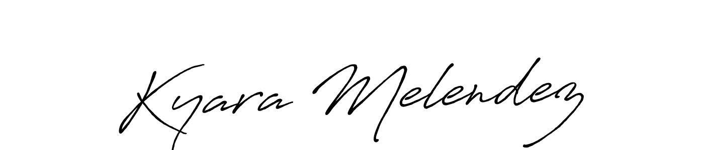 Make a beautiful signature design for name Kyara Melendez. With this signature (Antro_Vectra_Bolder) style, you can create a handwritten signature for free. Kyara Melendez signature style 7 images and pictures png