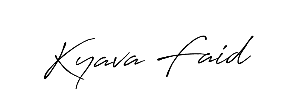 This is the best signature style for the Kyava Faid name. Also you like these signature font (Antro_Vectra_Bolder). Mix name signature. Kyava Faid signature style 7 images and pictures png