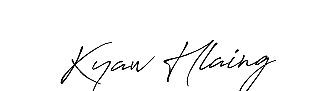Antro_Vectra_Bolder is a professional signature style that is perfect for those who want to add a touch of class to their signature. It is also a great choice for those who want to make their signature more unique. Get Kyaw Hlaing name to fancy signature for free. Kyaw Hlaing signature style 7 images and pictures png