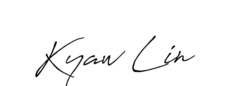 Also You can easily find your signature by using the search form. We will create Kyaw Lin name handwritten signature images for you free of cost using Antro_Vectra_Bolder sign style. Kyaw Lin signature style 7 images and pictures png