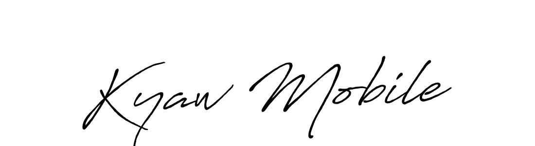 Once you've used our free online signature maker to create your best signature Antro_Vectra_Bolder style, it's time to enjoy all of the benefits that Kyaw Mobile name signing documents. Kyaw Mobile signature style 7 images and pictures png