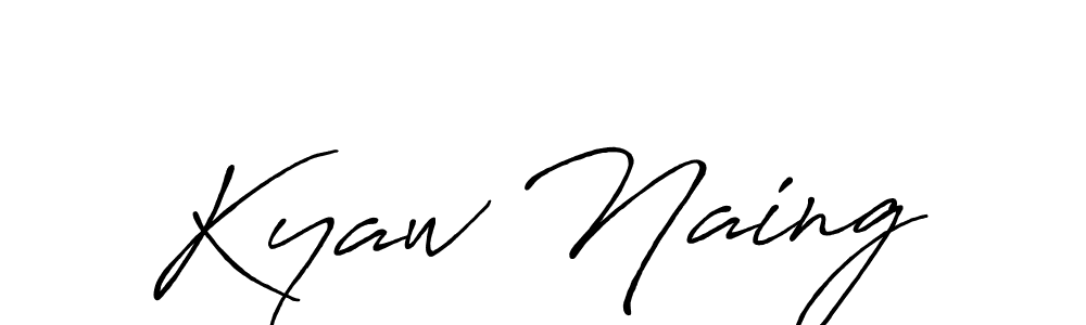 It looks lik you need a new signature style for name Kyaw Naing. Design unique handwritten (Antro_Vectra_Bolder) signature with our free signature maker in just a few clicks. Kyaw Naing signature style 7 images and pictures png