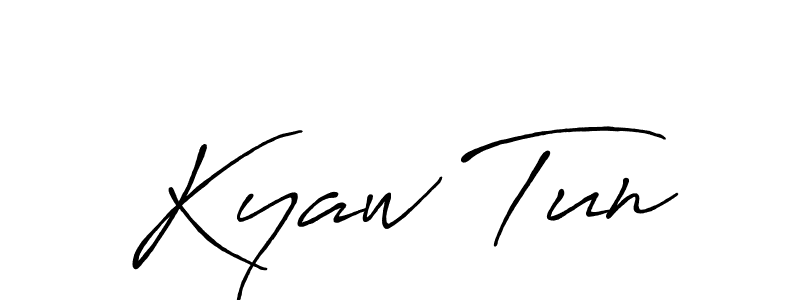 It looks lik you need a new signature style for name Kyaw Tun. Design unique handwritten (Antro_Vectra_Bolder) signature with our free signature maker in just a few clicks. Kyaw Tun signature style 7 images and pictures png