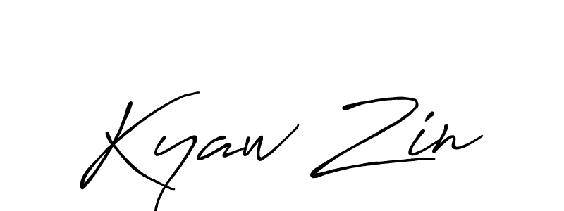 Also You can easily find your signature by using the search form. We will create Kyaw Zin name handwritten signature images for you free of cost using Antro_Vectra_Bolder sign style. Kyaw Zin signature style 7 images and pictures png
