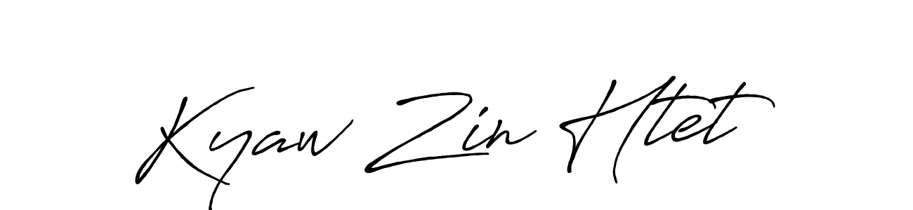 The best way (Antro_Vectra_Bolder) to make a short signature is to pick only two or three words in your name. The name Kyaw Zin Htet include a total of six letters. For converting this name. Kyaw Zin Htet signature style 7 images and pictures png