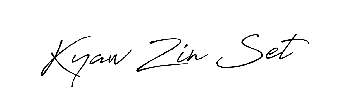 Once you've used our free online signature maker to create your best signature Antro_Vectra_Bolder style, it's time to enjoy all of the benefits that Kyaw Zin Set name signing documents. Kyaw Zin Set signature style 7 images and pictures png