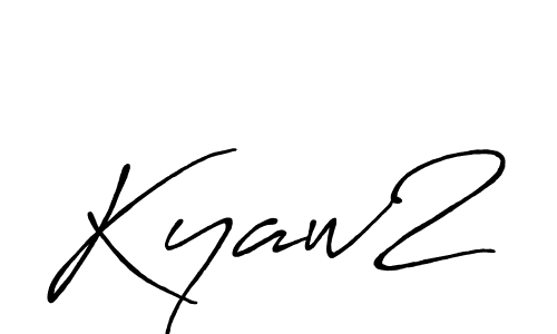 You should practise on your own different ways (Antro_Vectra_Bolder) to write your name (Kyaw2) in signature. don't let someone else do it for you. Kyaw2 signature style 7 images and pictures png