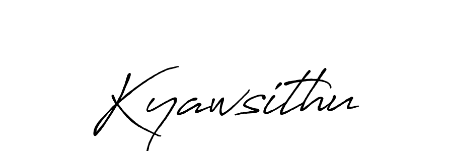 Create a beautiful signature design for name Kyawsithu. With this signature (Antro_Vectra_Bolder) fonts, you can make a handwritten signature for free. Kyawsithu signature style 7 images and pictures png
