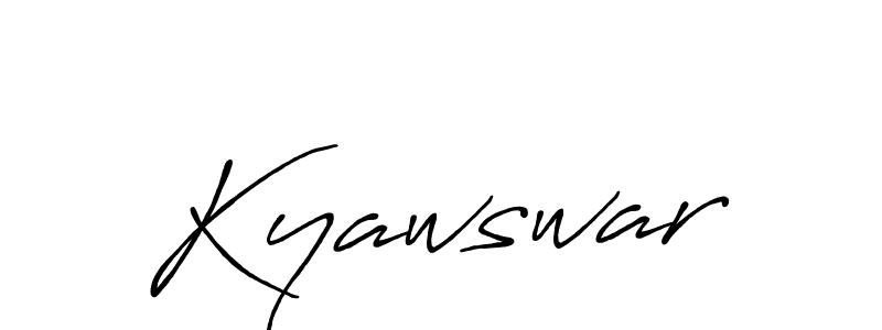 if you are searching for the best signature style for your name Kyawswar. so please give up your signature search. here we have designed multiple signature styles  using Antro_Vectra_Bolder. Kyawswar signature style 7 images and pictures png