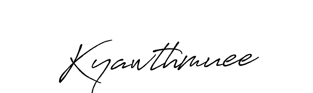 Antro_Vectra_Bolder is a professional signature style that is perfect for those who want to add a touch of class to their signature. It is also a great choice for those who want to make their signature more unique. Get Kyawthmuee name to fancy signature for free. Kyawthmuee signature style 7 images and pictures png