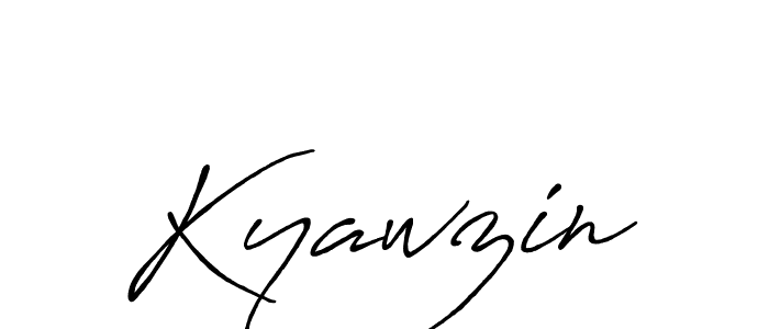 Similarly Antro_Vectra_Bolder is the best handwritten signature design. Signature creator online .You can use it as an online autograph creator for name Kyawzin. Kyawzin signature style 7 images and pictures png