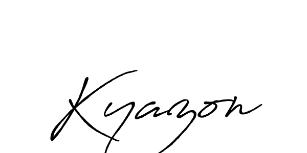 Kyazon stylish signature style. Best Handwritten Sign (Antro_Vectra_Bolder) for my name. Handwritten Signature Collection Ideas for my name Kyazon. Kyazon signature style 7 images and pictures png