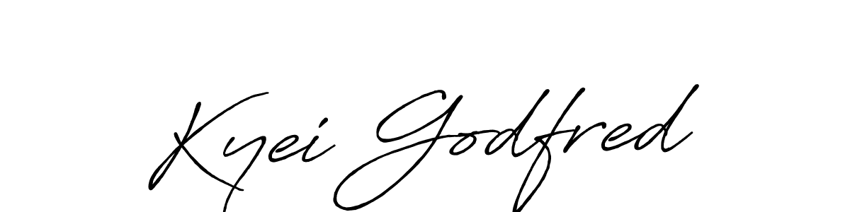 Design your own signature with our free online signature maker. With this signature software, you can create a handwritten (Antro_Vectra_Bolder) signature for name Kyei Godfred. Kyei Godfred signature style 7 images and pictures png