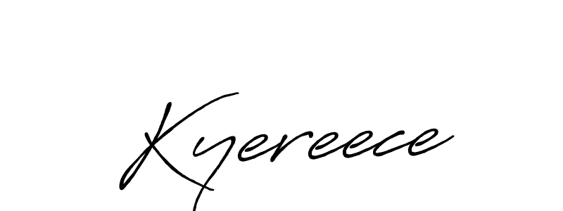 How to make Kyereece name signature. Use Antro_Vectra_Bolder style for creating short signs online. This is the latest handwritten sign. Kyereece signature style 7 images and pictures png