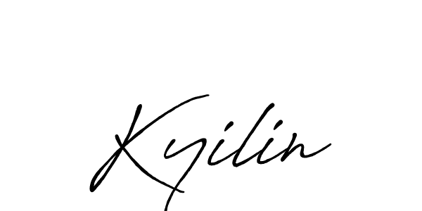 Create a beautiful signature design for name Kyilin. With this signature (Antro_Vectra_Bolder) fonts, you can make a handwritten signature for free. Kyilin signature style 7 images and pictures png