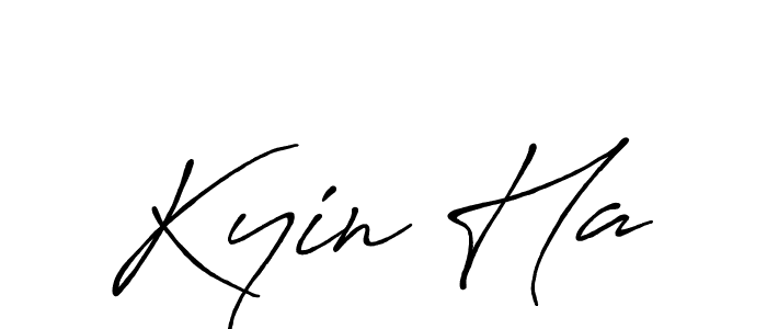 How to make Kyin Ha name signature. Use Antro_Vectra_Bolder style for creating short signs online. This is the latest handwritten sign. Kyin Ha signature style 7 images and pictures png