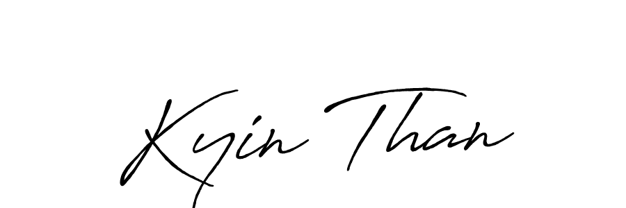 Make a beautiful signature design for name Kyin Than. With this signature (Antro_Vectra_Bolder) style, you can create a handwritten signature for free. Kyin Than signature style 7 images and pictures png