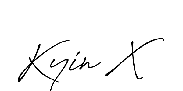 Use a signature maker to create a handwritten signature online. With this signature software, you can design (Antro_Vectra_Bolder) your own signature for name Kyin X. Kyin X signature style 7 images and pictures png