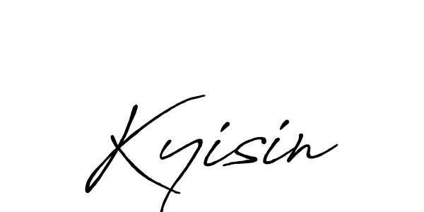 Also we have Kyisin name is the best signature style. Create professional handwritten signature collection using Antro_Vectra_Bolder autograph style. Kyisin signature style 7 images and pictures png