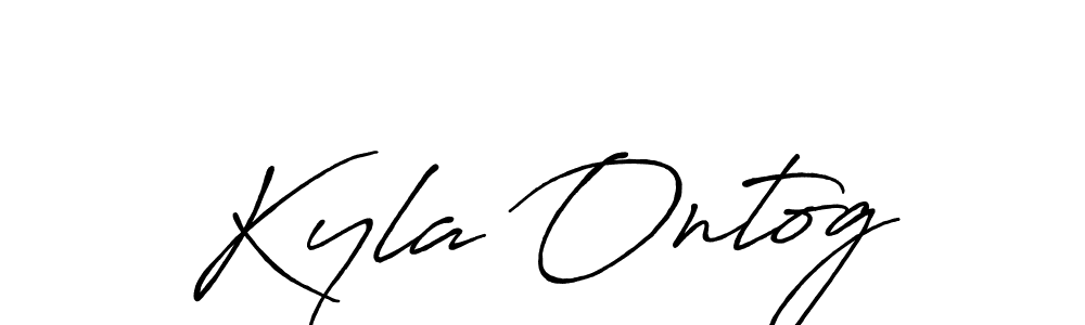 Design your own signature with our free online signature maker. With this signature software, you can create a handwritten (Antro_Vectra_Bolder) signature for name Kyla Ontog. Kyla Ontog signature style 7 images and pictures png