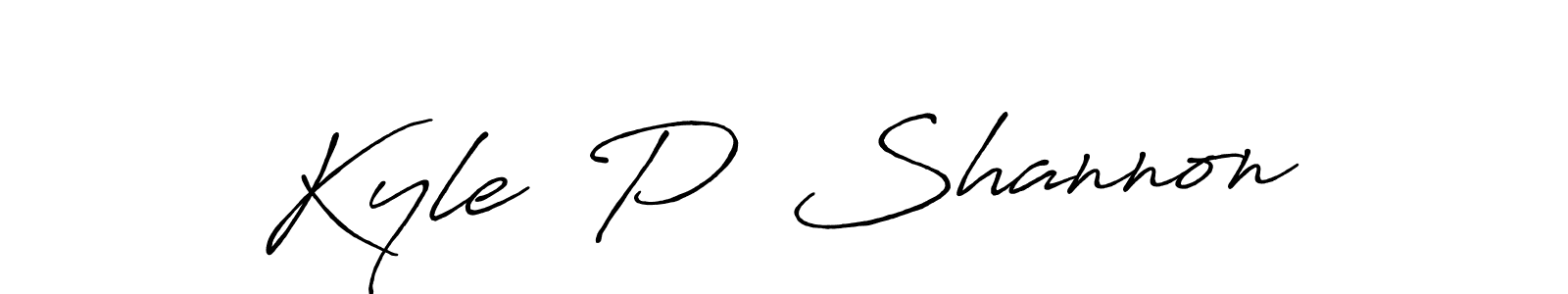 Create a beautiful signature design for name Kyle  P  Shannon. With this signature (Antro_Vectra_Bolder) fonts, you can make a handwritten signature for free. Kyle  P  Shannon signature style 7 images and pictures png