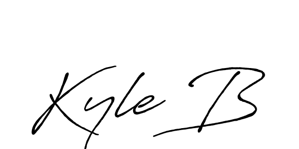 Use a signature maker to create a handwritten signature online. With this signature software, you can design (Antro_Vectra_Bolder) your own signature for name Kyle B. Kyle B signature style 7 images and pictures png