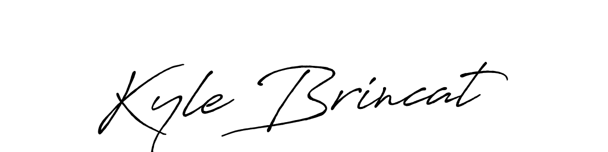 How to make Kyle Brincat name signature. Use Antro_Vectra_Bolder style for creating short signs online. This is the latest handwritten sign. Kyle Brincat signature style 7 images and pictures png