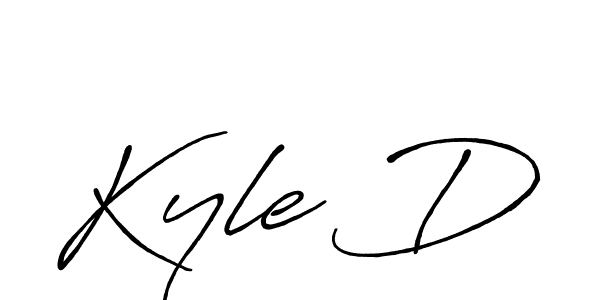 Design your own signature with our free online signature maker. With this signature software, you can create a handwritten (Antro_Vectra_Bolder) signature for name Kyle D. Kyle D signature style 7 images and pictures png