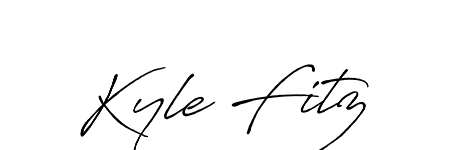 Create a beautiful signature design for name Kyle Fitz. With this signature (Antro_Vectra_Bolder) fonts, you can make a handwritten signature for free. Kyle Fitz signature style 7 images and pictures png