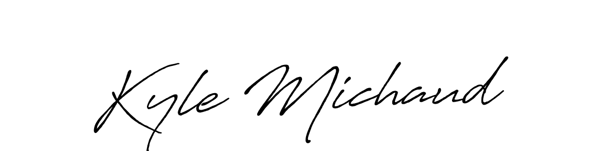 Design your own signature with our free online signature maker. With this signature software, you can create a handwritten (Antro_Vectra_Bolder) signature for name Kyle Michaud. Kyle Michaud signature style 7 images and pictures png