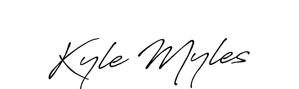 Similarly Antro_Vectra_Bolder is the best handwritten signature design. Signature creator online .You can use it as an online autograph creator for name Kyle Myles. Kyle Myles signature style 7 images and pictures png