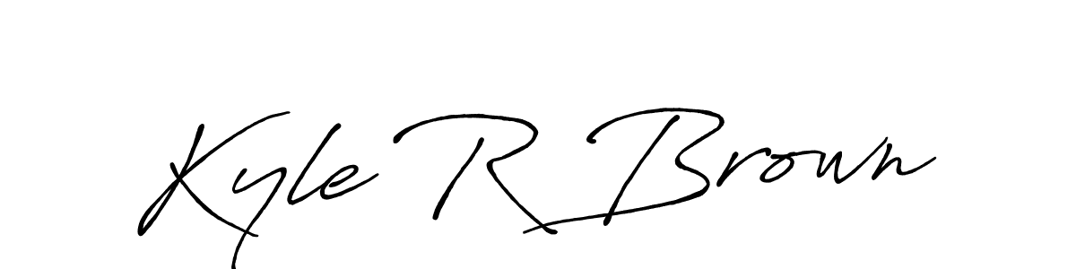 How to make Kyle R Brown signature? Antro_Vectra_Bolder is a professional autograph style. Create handwritten signature for Kyle R Brown name. Kyle R Brown signature style 7 images and pictures png