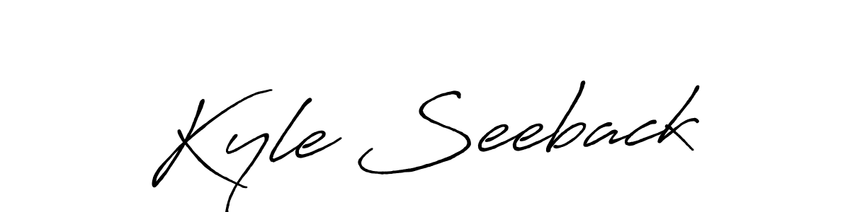 The best way (Antro_Vectra_Bolder) to make a short signature is to pick only two or three words in your name. The name Kyle Seeback include a total of six letters. For converting this name. Kyle Seeback signature style 7 images and pictures png