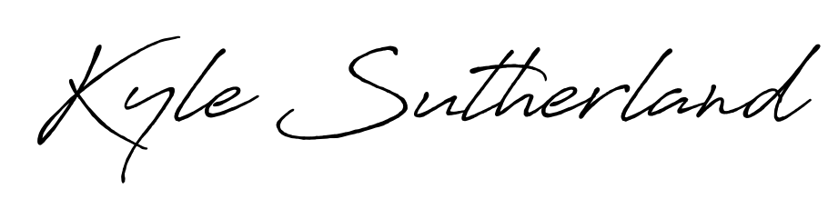Personalize your online presence with Kyle Sutherland signature rendered in elegant Antro_Vectra_Bolder font. Great for website footers and blogs. Kyle Sutherland signature style 7 images and pictures png