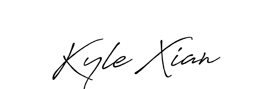 Kyle Xian stylish signature style. Best Handwritten Sign (Antro_Vectra_Bolder) for my name. Handwritten Signature Collection Ideas for my name Kyle Xian. Kyle Xian signature style 7 images and pictures png