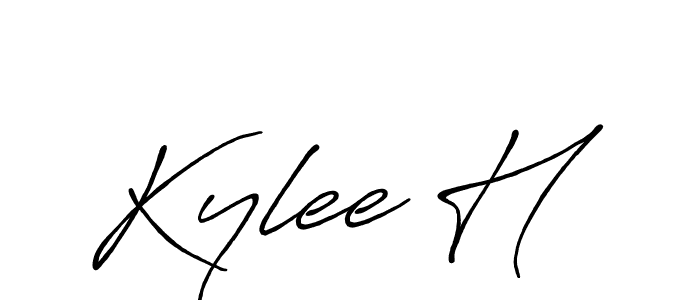 Design your own signature with our free online signature maker. With this signature software, you can create a handwritten (Antro_Vectra_Bolder) signature for name Kylee H. Kylee H signature style 7 images and pictures png