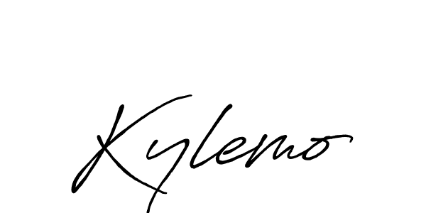 How to make Kylemo name signature. Use Antro_Vectra_Bolder style for creating short signs online. This is the latest handwritten sign. Kylemo signature style 7 images and pictures png