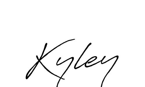How to make Kyley signature? Antro_Vectra_Bolder is a professional autograph style. Create handwritten signature for Kyley name. Kyley signature style 7 images and pictures png